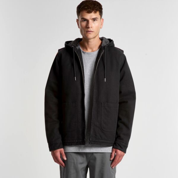 BULK Mens Canvas Heavy Hooded Jacket 25+ Thumbnail